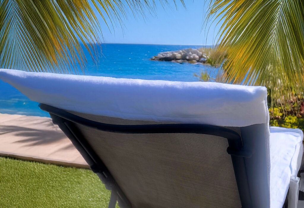 Tote'l Towel Back of TT with Tropical BG